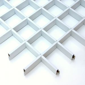 Потолок Грильято 100х100 h40/b10 Белый матовый rus (эконом)