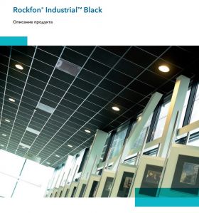 Потолочная плита Rockfon Industrial черный A24 1200х600x25